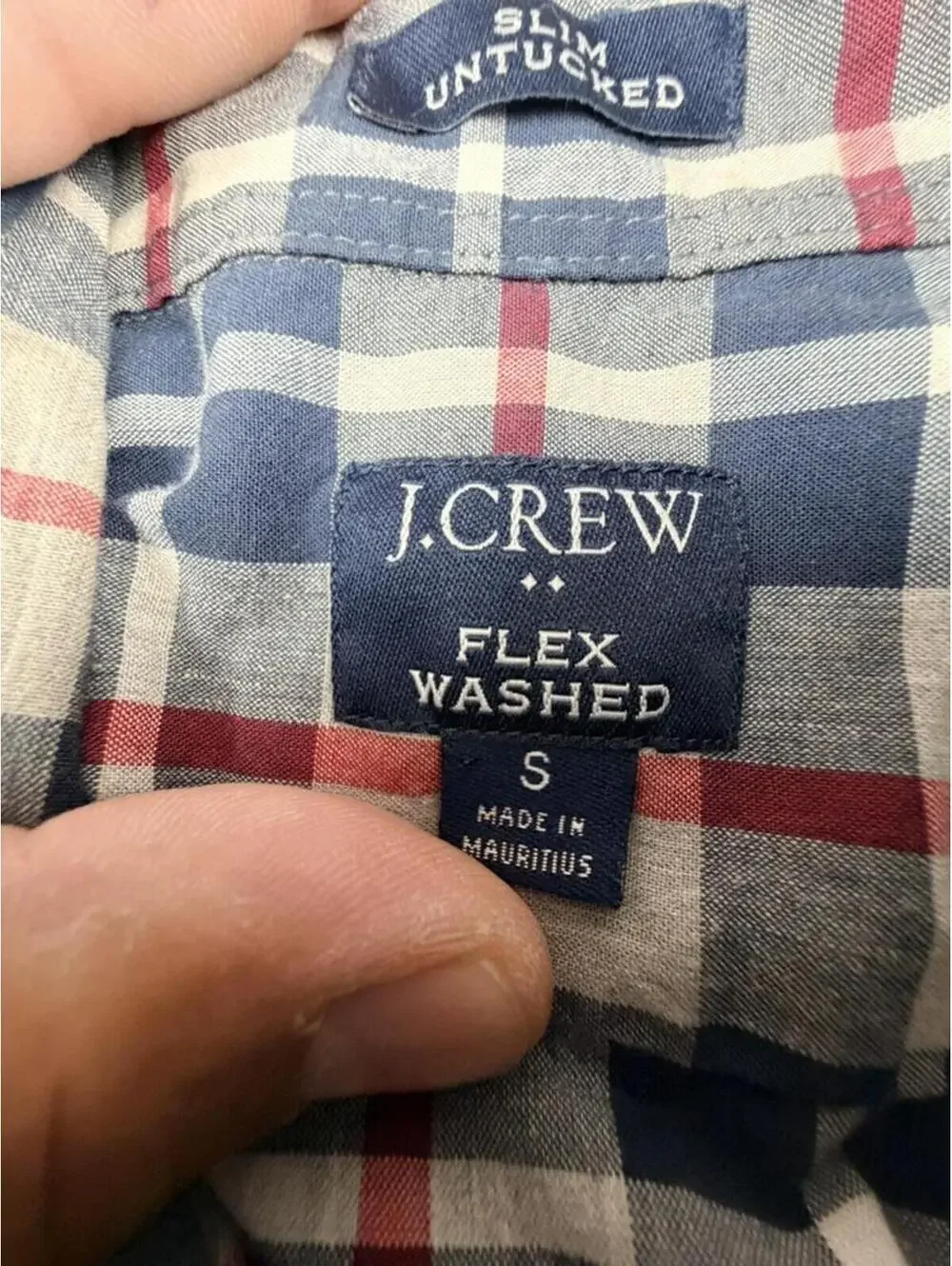 J.CREW Long Sleeve Button Up Shirt Mens S Multicolor Plaid Slim Untucked Flex
